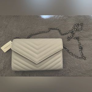 Light Grey Quilted Crossbody